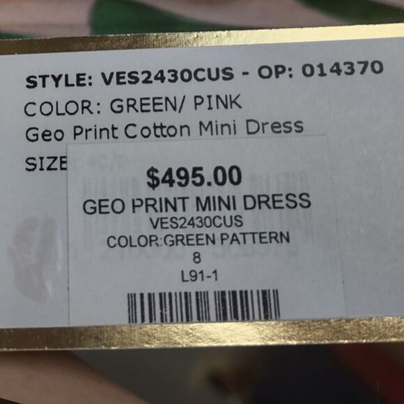 PATBO Geo Print Cotton Mini Dress Size 8 - Picture 12 of 16